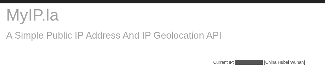 IP 查询网站显示的一次来源地址和地区结果，完整 IPv4 已遮挡