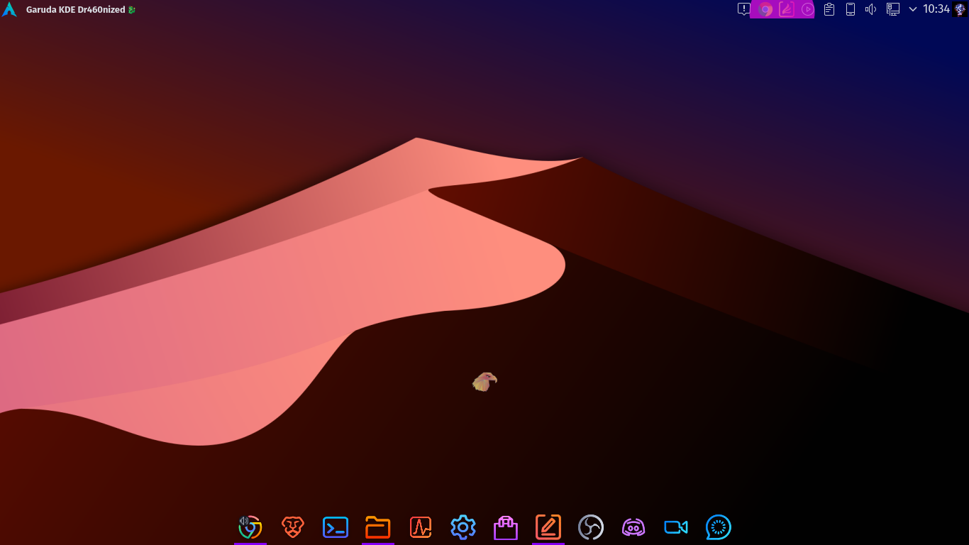 经过美化的 Linux 图形桌面
